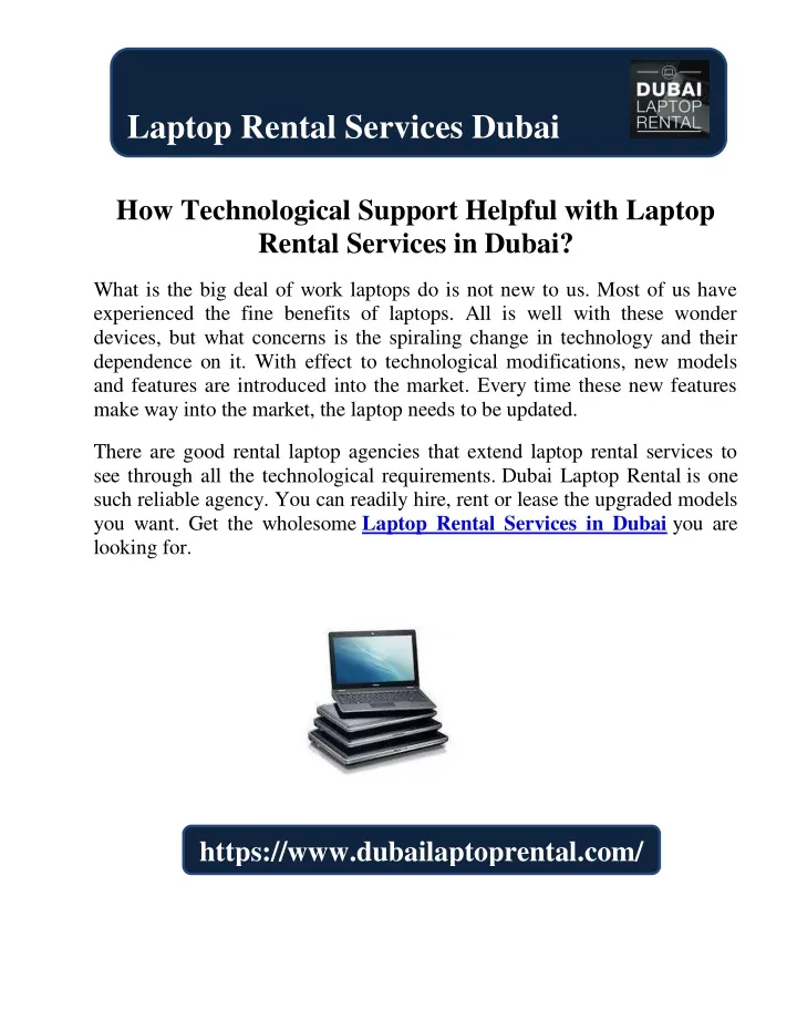 laptop rental services dubai