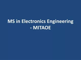 ms in electronics engineering mitaoe