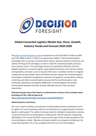 global connected logistics market size share