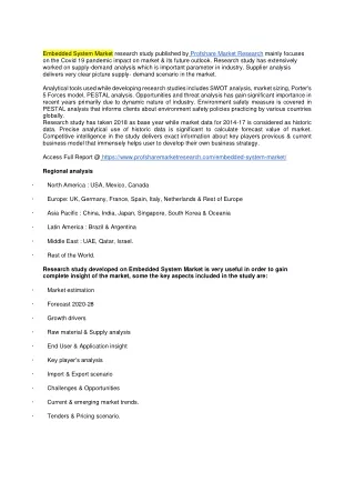 embedded system market research study published