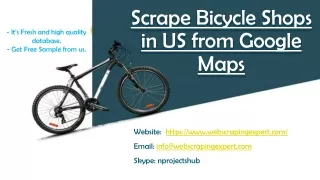 scrape bicycle shops in us from google maps
