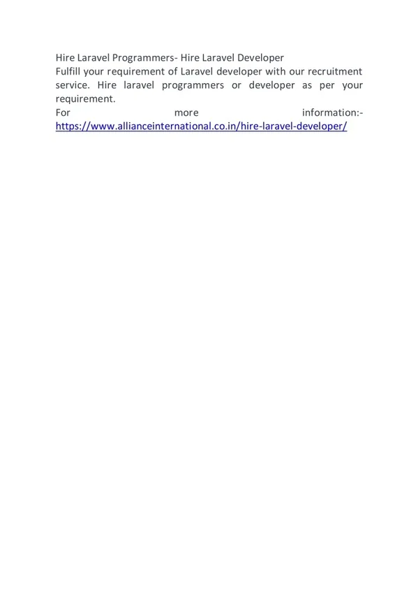 hire laravel programmers hire laravel developer