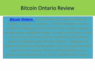 Bitcoin Ontario Review