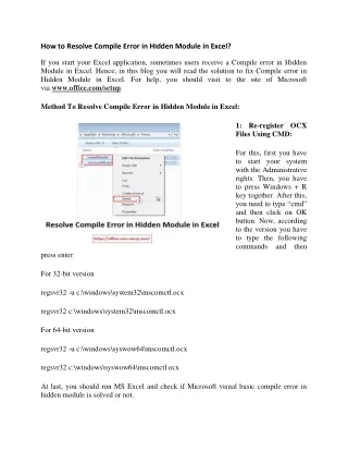 how to resolve compile error in hidden module