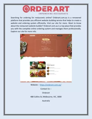 searching for ordering for restaurants online