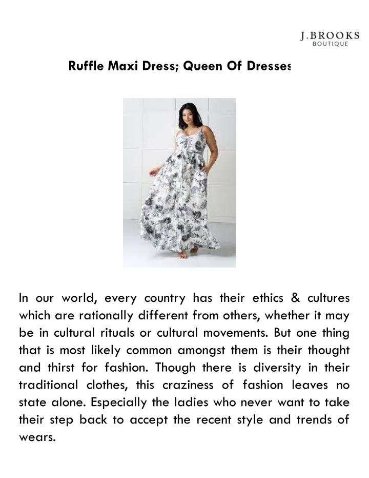 ruffle maxi dress queen of dresses