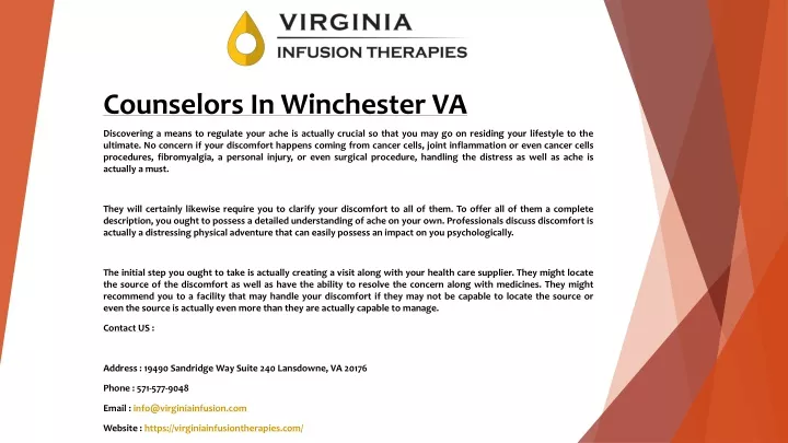 counselors in winchester va