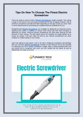 tips on how to choose the finest electric