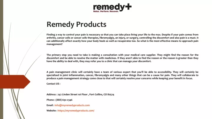 remedy products