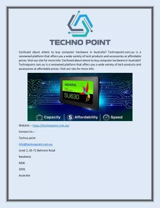 Online Store to Buy Computer Accessories Australia  Technopoint.com.au