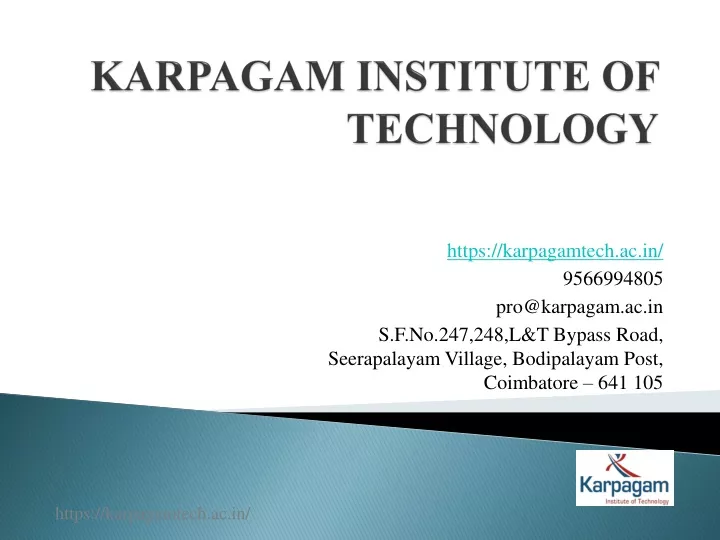 https karpagamtech ac in