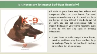 Is It Necessary To Inspect Bed-Bugs Regularly