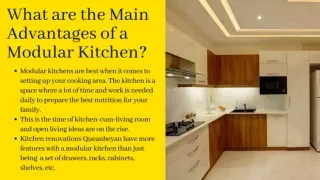 What are the main advantages of a modular kitchen?