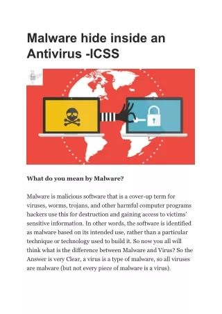 Malware hide inside an Antivirus