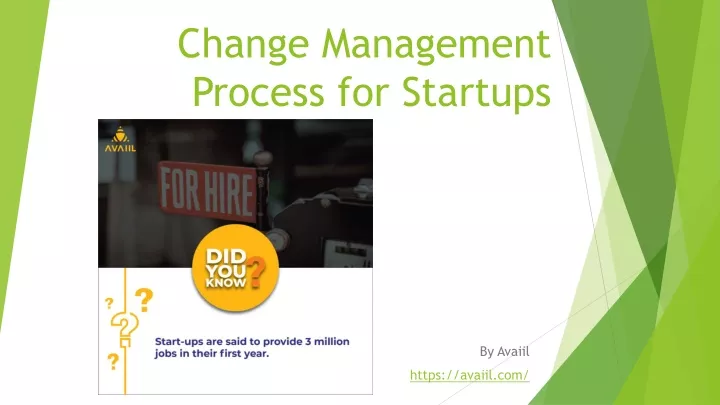 change management process for startups