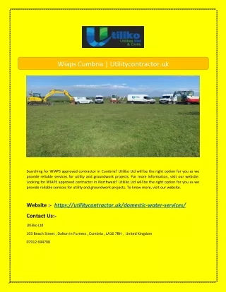 wiaps cumbria utilitycontractor uk
