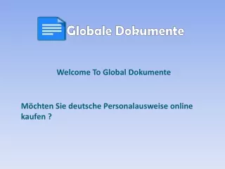 Möchten Sie deutsche Personalausweise online kaufen