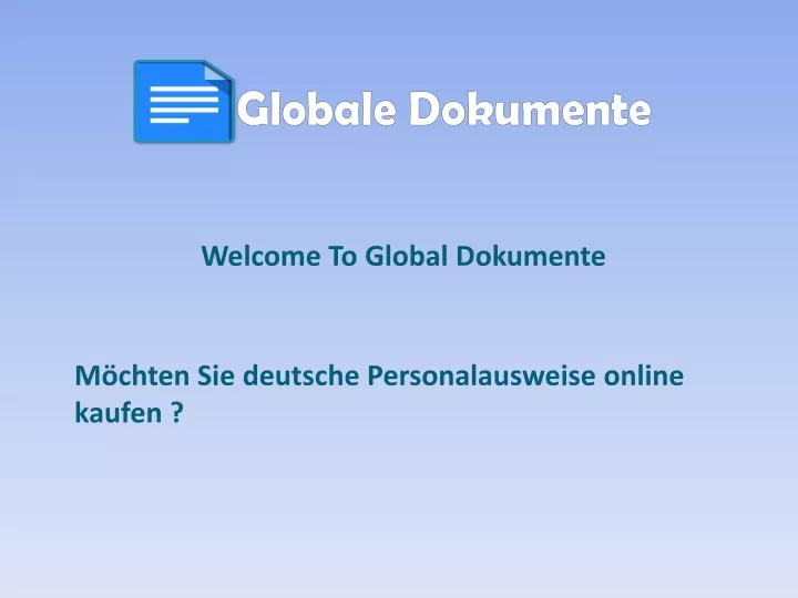 welcome to global dokumente