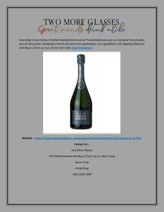 searching to buy the best charles heidsieck brut