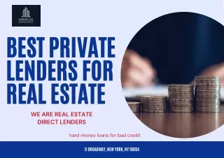 Best Private Lenders for Real Estate