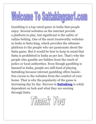 Free excess to the websites from Sattaking