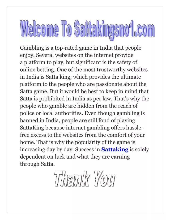 gambling is a top rated game in india that people