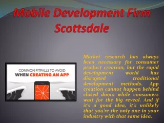 Mobile Development Firm Scottsdale