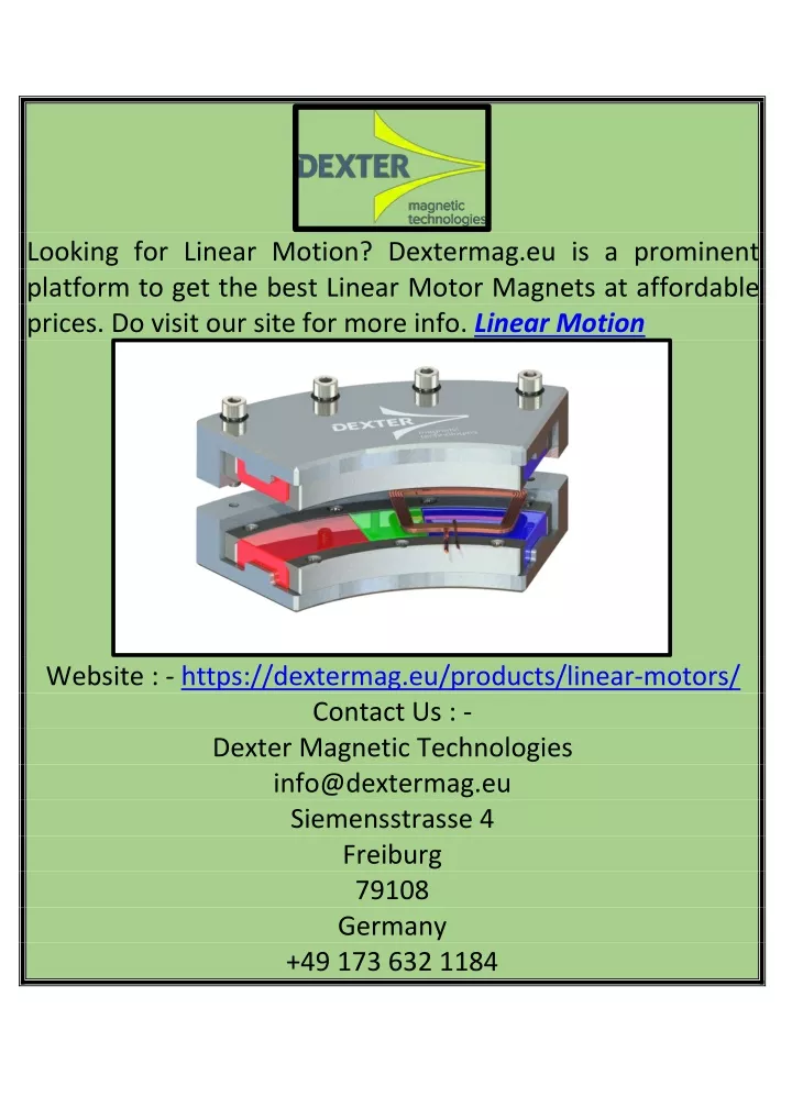 looking for linear motion dextermag