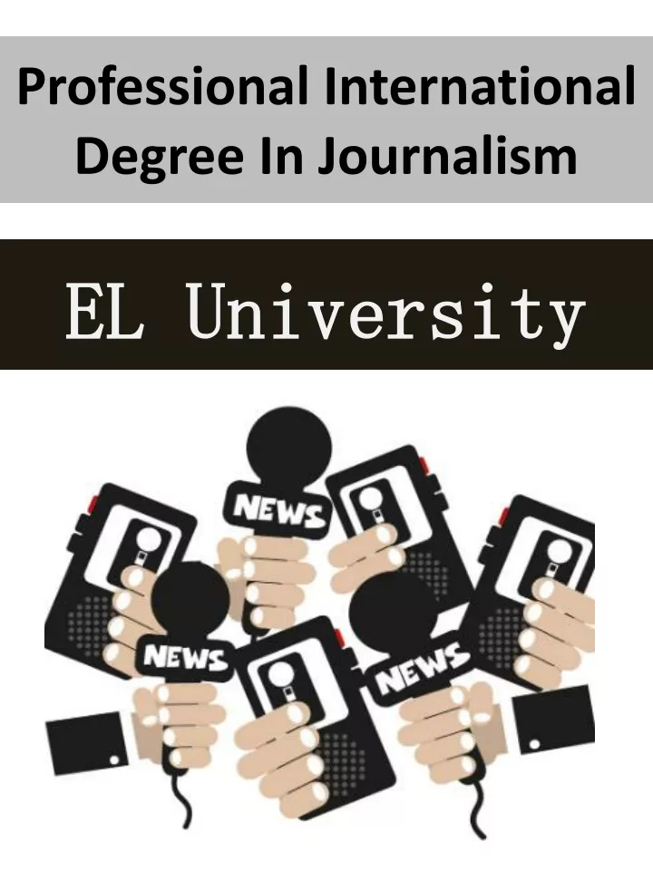 professional international degree in journalism