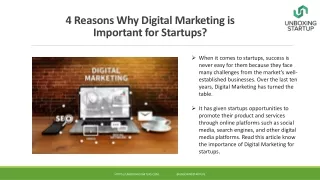 4 Reasons Why Digital Marketing is Important for Startups