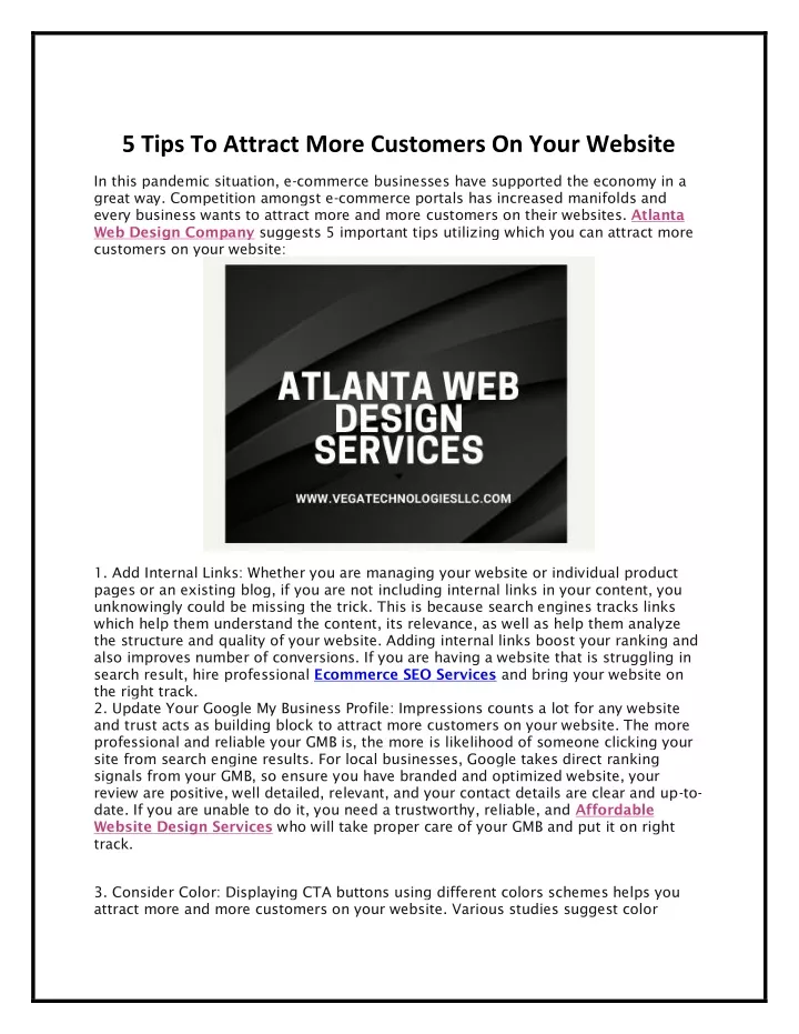 5 tips to attract more customers on your website