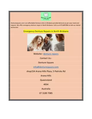 denturesquare com is an affordable denture clinic