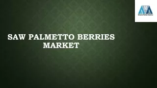 Saw Palmetto Berries Market