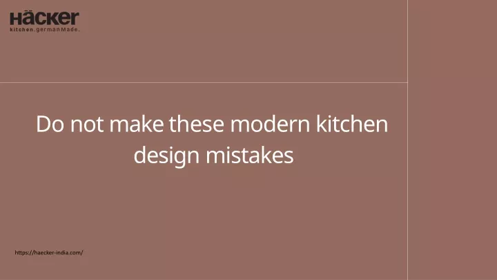 do not make these modern kitchen design mistakes