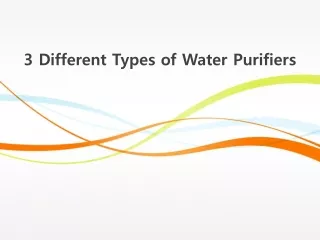 3 different types of water purifiers