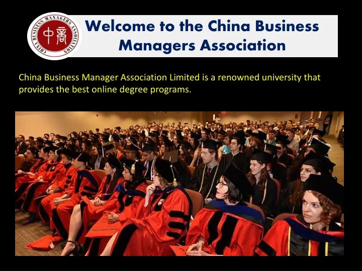 welcome to the china business managers association