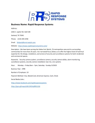 Rapid Response Systems
