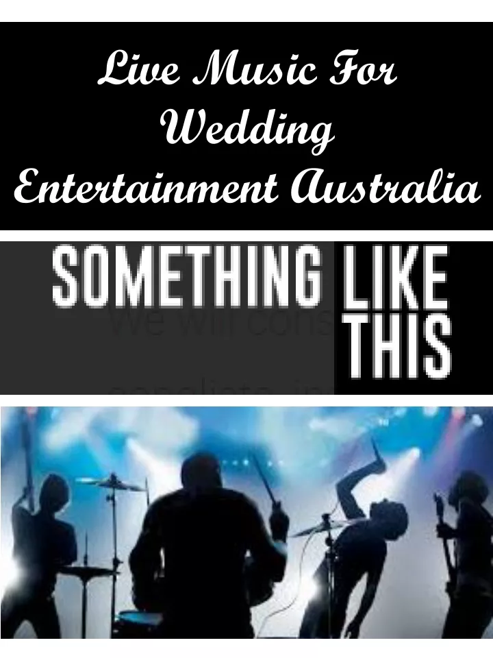 live music for wedding entertainment australia