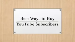 Best Ways to Buy YouTube Subscribers