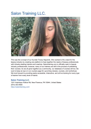 salon training llc