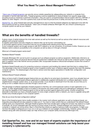 What You Need To Find Out About Managed Firewalls?