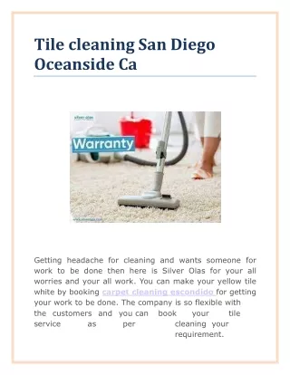 Tile cleaning San Diego Oceanside Ca