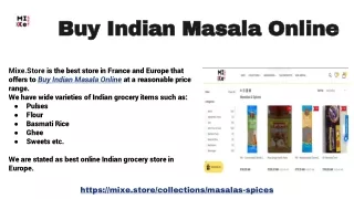 Buy Indian Masala Online in France