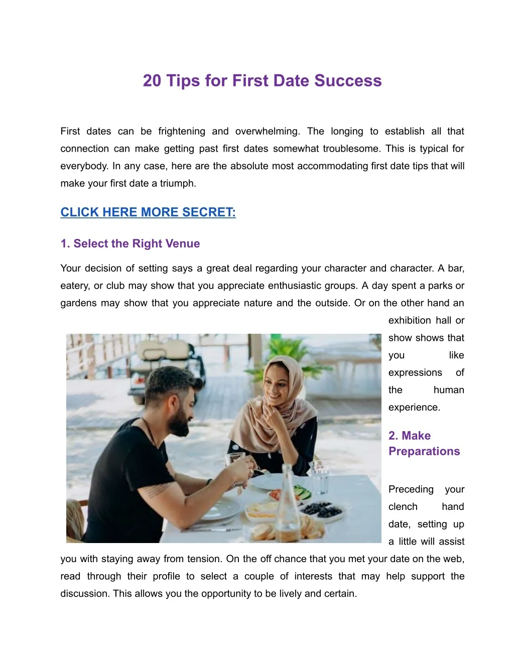 PPT - 20 Tips for First Date Success PowerPoint Presentation, free ...