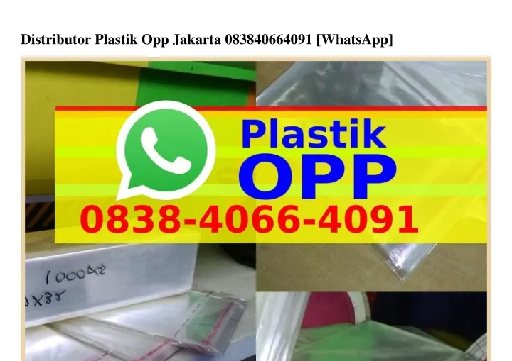 distributor plastik opp jakarta 083840664091