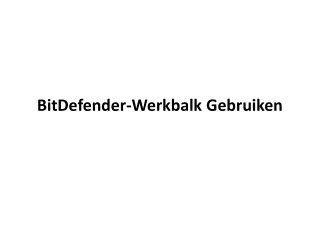 BitDefender-werkbalk gebruiken