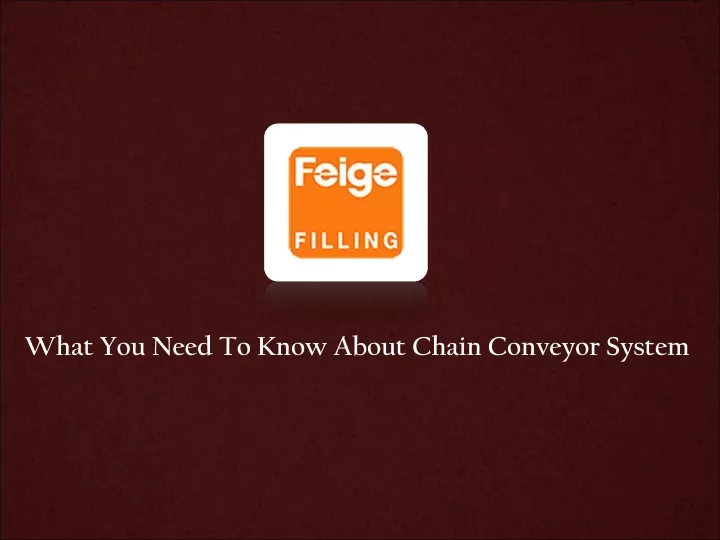 what you need to know about chain conveyor system