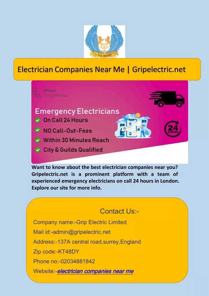want to know about the best electrician companies