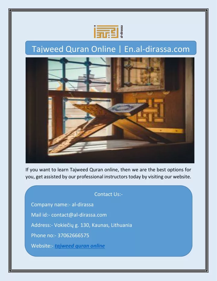 tajweed quran online en al dirassa com