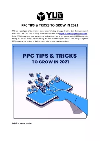 PPC TIPS & TRICKS TO GROW IN 2021